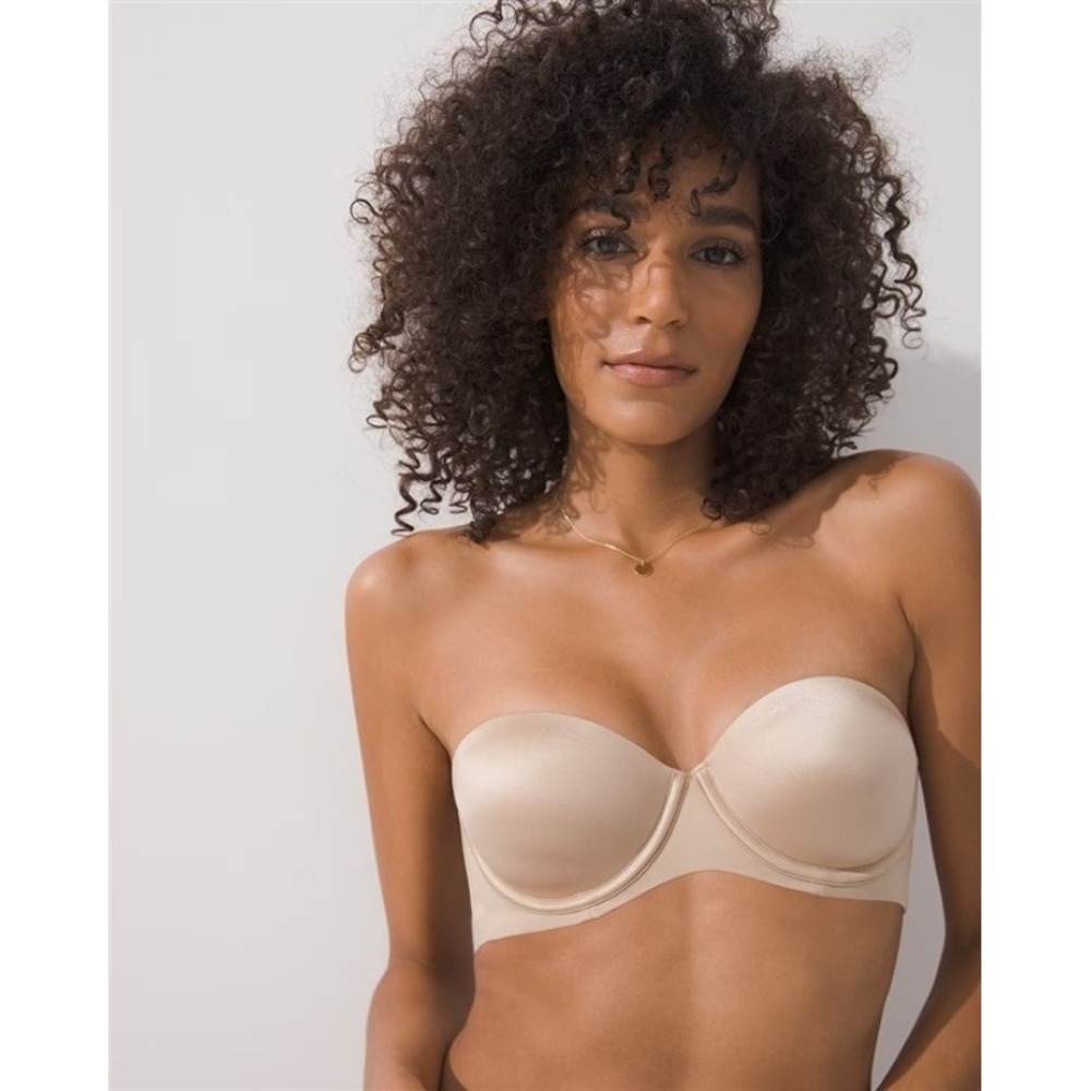 NWT Soma 32D Vanishing Back Multi-Way Strapless Underwire Bra Beige 114636